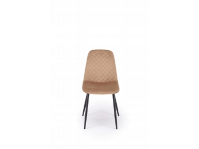 Krzesło tapicerowane salon jadalnia K608 Halmar tkanina velvet HLR11 beżowy