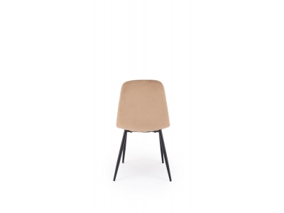 Krzesło tapicerowane salon jadalnia K608 Halmar tkanina velvet HLR11 beżowy