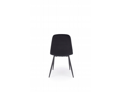 Krzesło tapicerowane salon jadalnia K608 Halmar tkanina velvet HLR66 czarny