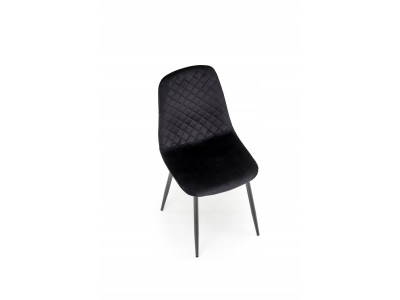 Krzesło tapicerowane salon jadalnia K608 Halmar tkanina velvet HLR66 czarny