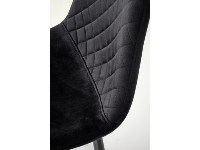 Krzesło tapicerowane salon jadalnia K608 Halmar tkanina velvet HLR66 czarny