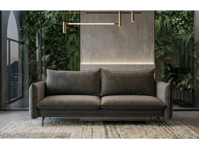 Sofa / Kanapa AKITA z funkcją spania tkanina LETTO 97 antracyt