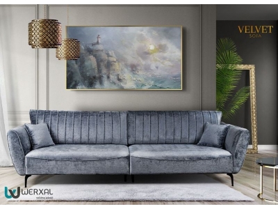 Sofa VELVET bez funkcji spania 295 cm tkanina MIU 2053 gr. III